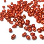 Matubo MiniDuo Beads, Gold Shine - Red, 4x2.5mm, PB307-0204-24102AL