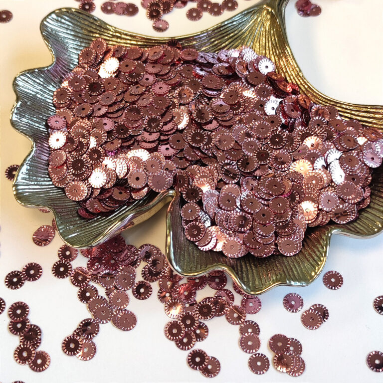Fantasy Sequins/Paillettes, Rose Color, Bike Wheels Style Sequins, 5 mm, Made in Italy by Andrea Bilics