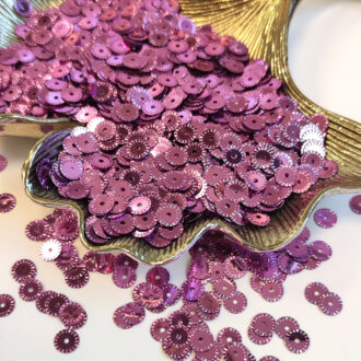 Fantasy Sequins/Paillettes, Lilac Color #5031, Bike Wheels Style Sequins, 5 mm, Made in Italy by Andrea Bilics
