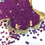 Итальянские пайетки, плоские, фиолетовый, эффект "Опал" #5234, Andrea Bilics