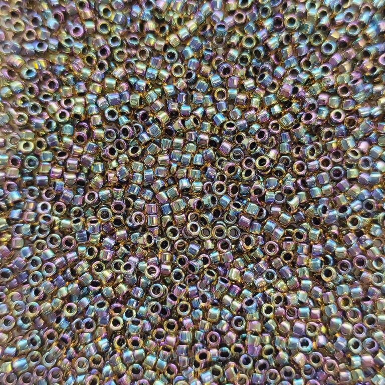 TOHO Treasure Beads 11/0 Jet-Lined Jonquil Rainbow