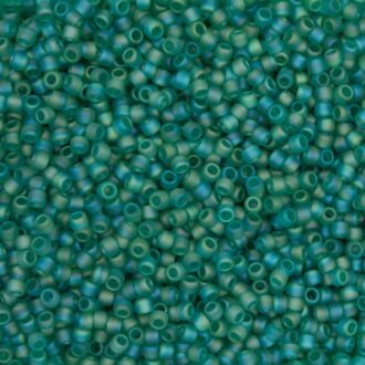 TOHO Round Beads 8/0 Transparent-Rainbow-Frosted Dark Peridot TR-08-164BF