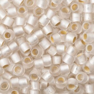 TOHO Round Beads 8/0 Silver-Lined Frosted Crystal TR-08-21F