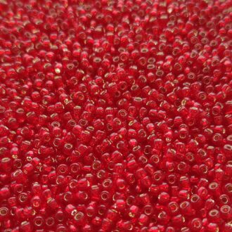 TOHO Round Beads 8/0 Silver-Lined Ruby TR-08-25C