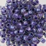 Бисер TOHO круглый 8/0, Inside-Color Rainbow Crystal/Metallic Purple-Lined TR-08-265