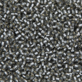 TOHO Round Beads 8/0 Silver-Lined Frosted Black Diamond TR-08-29AF