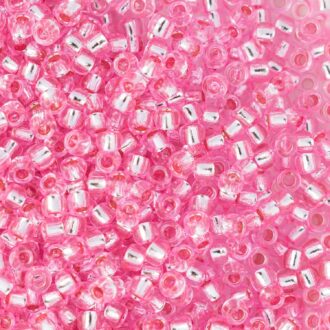 TOHO Round Beads 8/0 Silver-Lined Pink TR-08-38