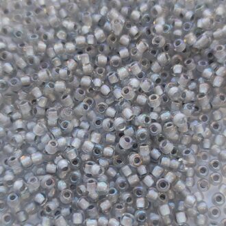 TOHO Round Beads 11/0 Inside-Color Rainbow Crystal/Gray-Lined TR-11-261