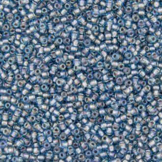 TOHO Round Beads 11/0 Inside-Color Aqua/Lavender-Lined TR-11-277
