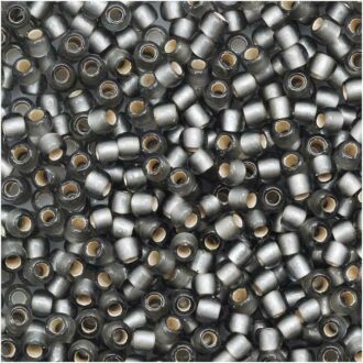TOHO Round Beads 11/0  Silver-Lined Frosted Gray TR-11-29BF