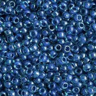 TOHO Round Beads 11/0 Inside-Color Aqua/Capri-Lined TR-11-932