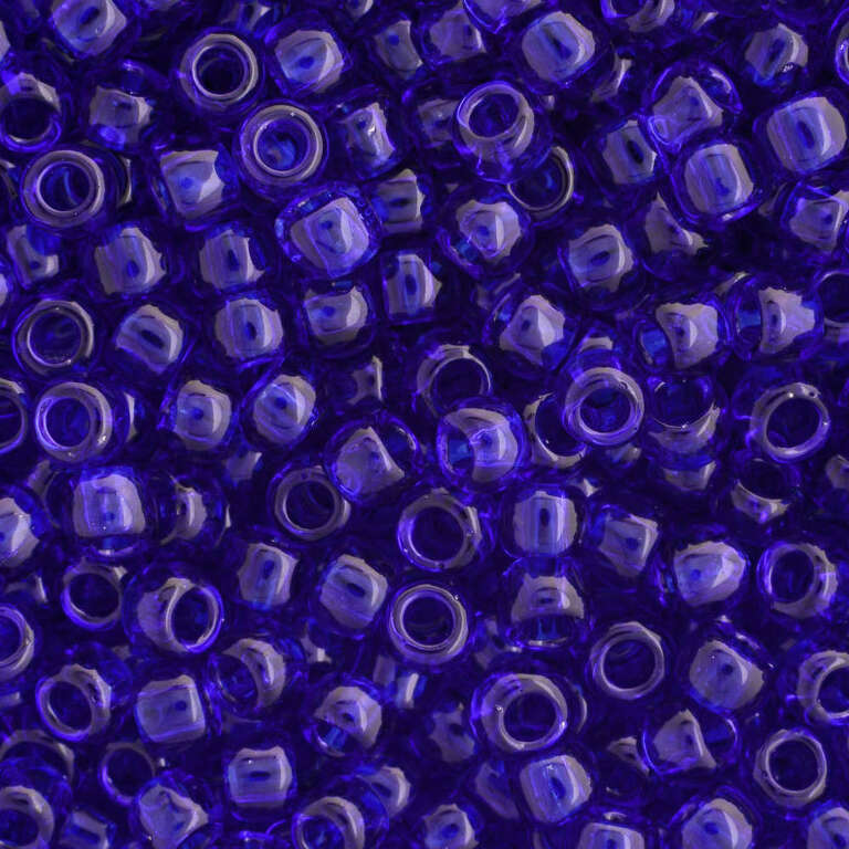 TOHO Round Seed Beads 15/0 Semi Glazed - Transparent Cobalt TR-15-8