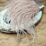 Натуральные страусиные перья, розовая пудра, 5 см