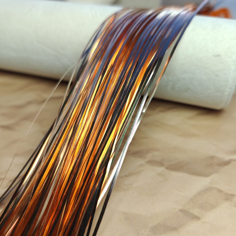 Flat Metal Strips for Hand Embroidery, Apricot Ice Color, 1mm width