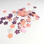 Фантазийные пайетки "Плоский цветок", Розовый микс, 10 мм, Франция, Langlois-Martin, 50 шт.