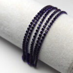 Стразовая цепь с кристаллами фиолетового цвета в фиолетовой оправе, SS6 (2 мм)