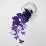 Фантазийные Пайетки " Блестящие Бабочки ", Фиолетовый, 12 x 17 мм