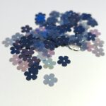 Фантазийные пайетки "Плоский цветок", Серый микс, 10 мм, Франция, Langlois-Martin, 50 шт.