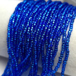 Preciosa-Ornela Rocailles Seed Beads 10/0, Transparent Silver Lined Blue #37050