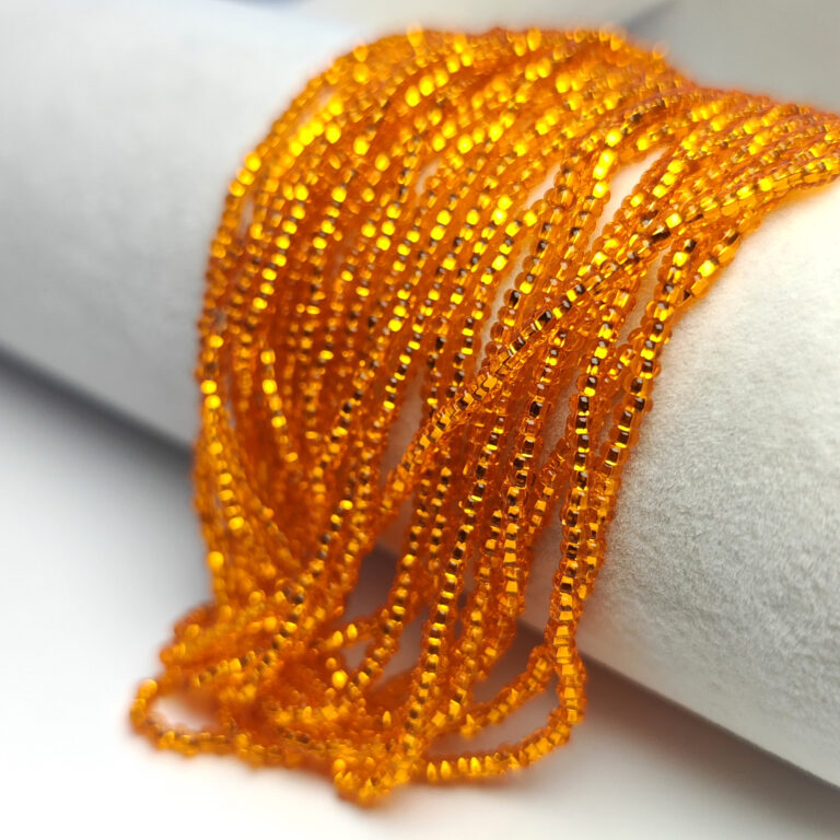 Preciosa Rocailles 10/0 Silver Lined Light Orange Crystal #97000