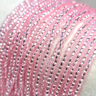 Preciosa Rocailles Seed Beads 10/0, Silver Lined Light Rose #18273